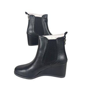 Black Wedge Ankle Boots